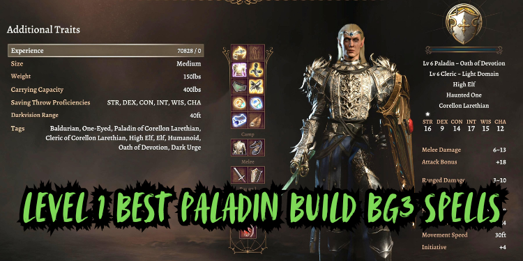 level 1 Best Paladin Build Bg3 spells | Tellagraph.com