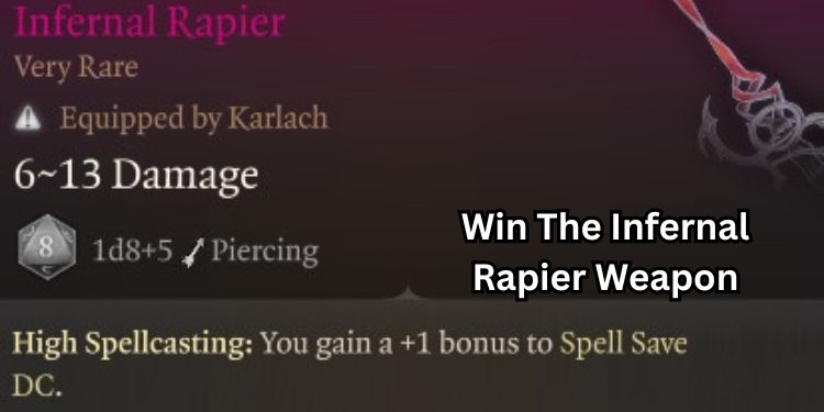 Win The Infernal Rapier Weapon | Tellagraph.com