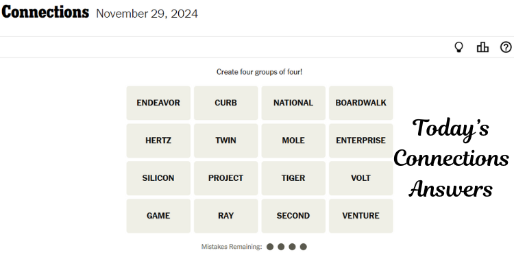 NYT Connections Hint Today: Answers For November 30, 2024 | Tellagraph.com