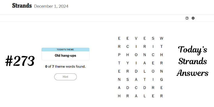 NYT Strands Hint Today Answers For Sunday, December 1, 2024 | Tellagraph.com